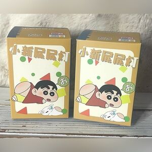 NEW Lot of 2 Crayon Shin-chan Butt Light Lamp Blind Box Bundle